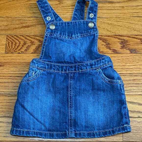 Old Navy ❤️ Overall Dress - Size - 6-12M (PRE-LOVED) - Picture 1 of 4
